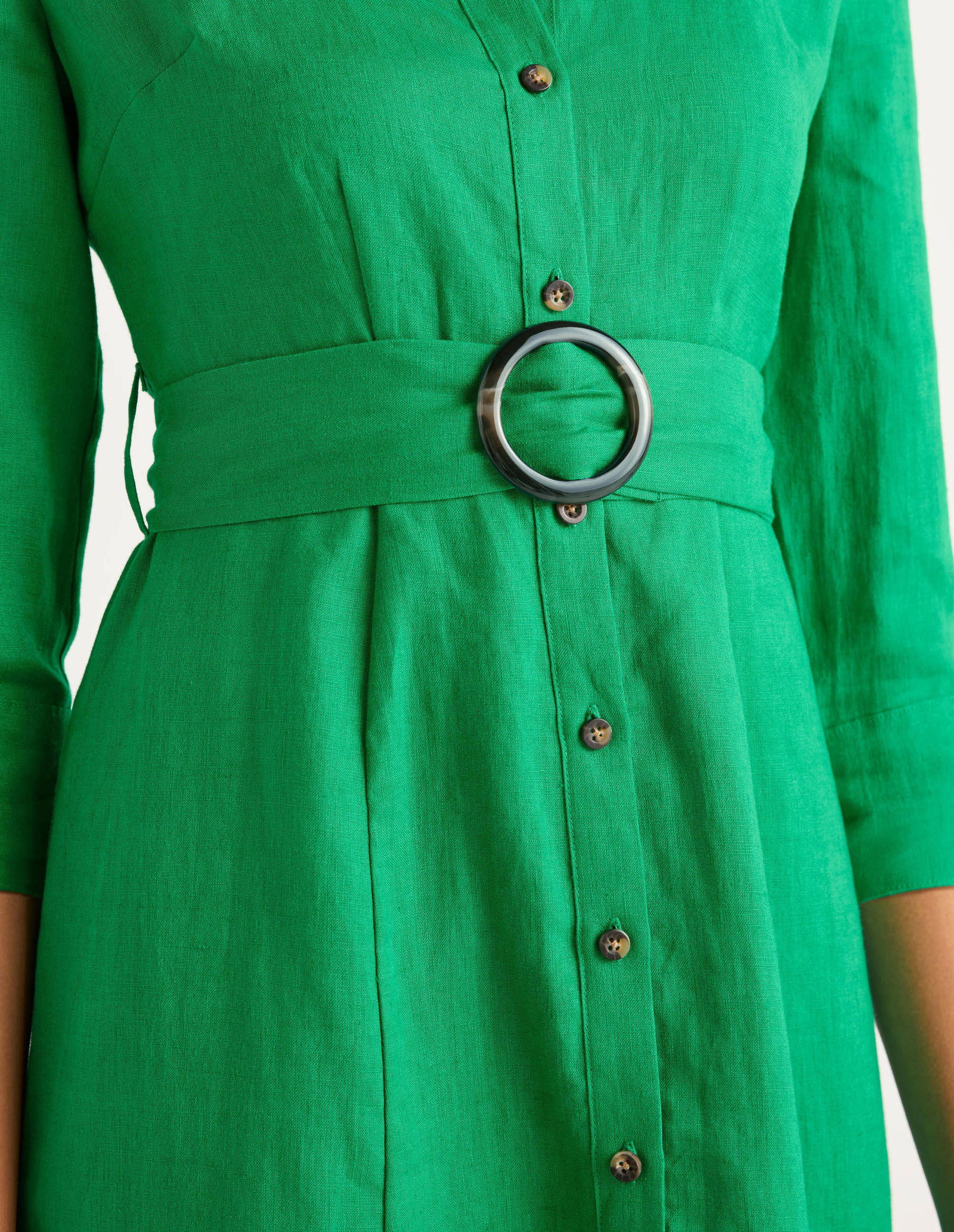 chinese dress ladies Belinda Linen Shirt Dress-Navy