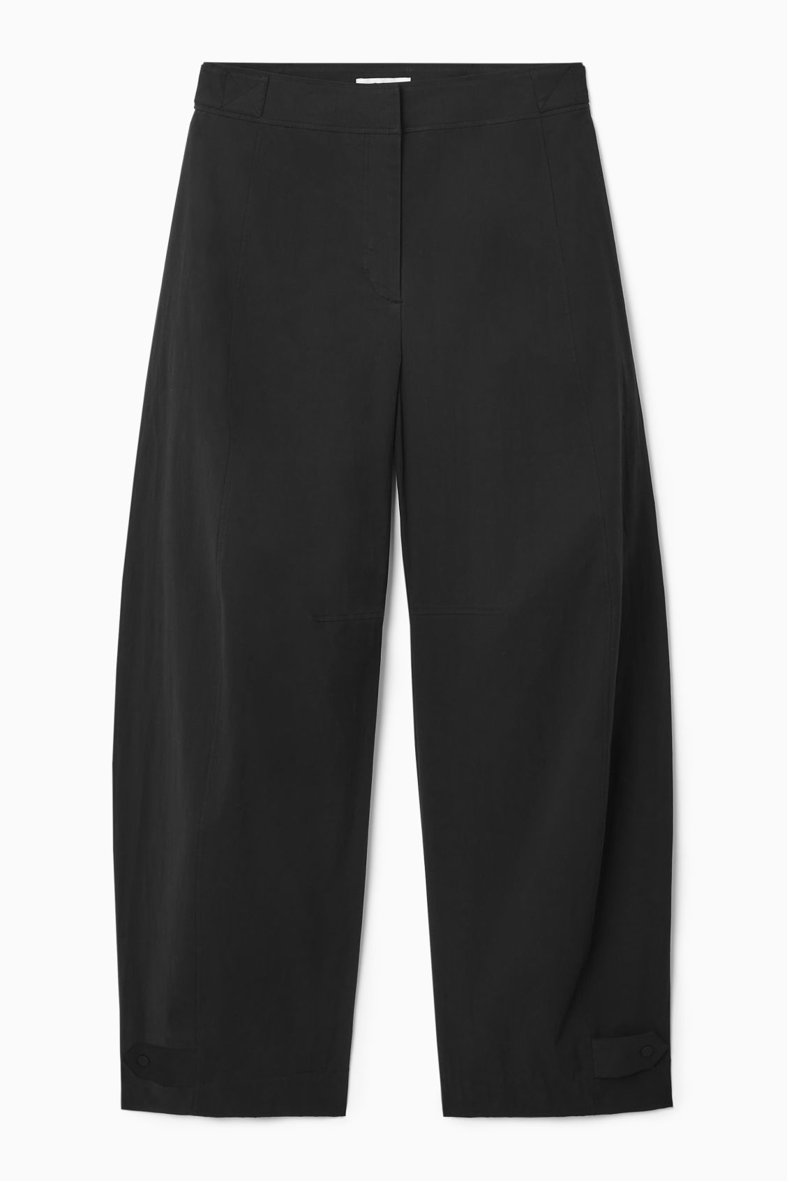 COS Utility Barrel-Leg Trousers in BLACK | Endource