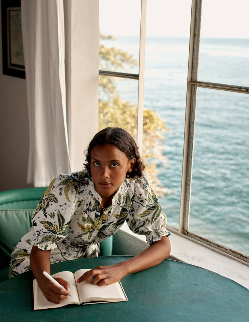 BODEN Smocked Linen Shirt Dress | endource