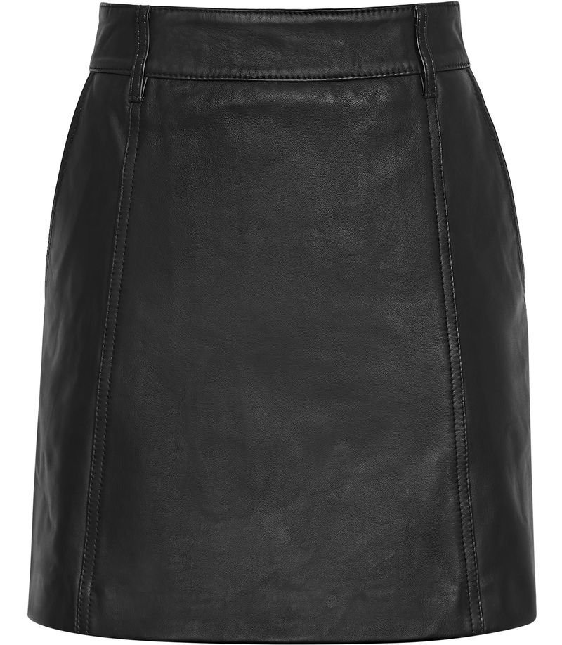 REISS Mimi Leather Mini Skirt | Endource