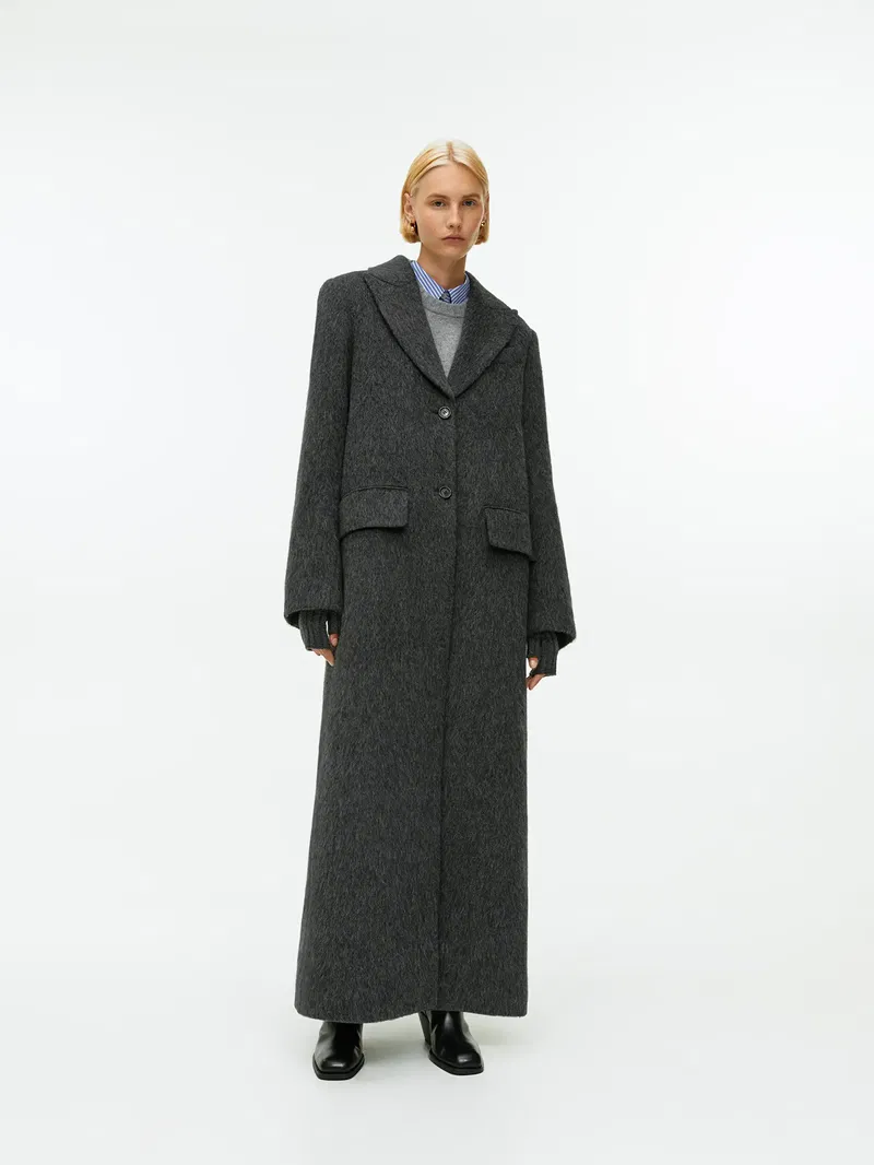 James Wool Blend Maxi Length Coat