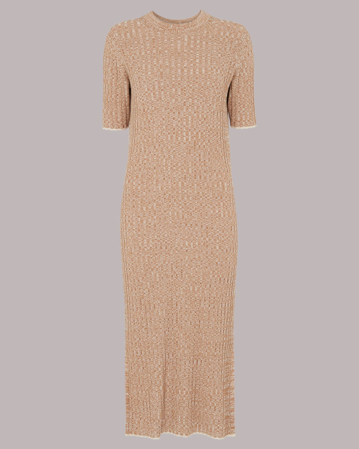 Lindan Ribbed Knit Midi Dress