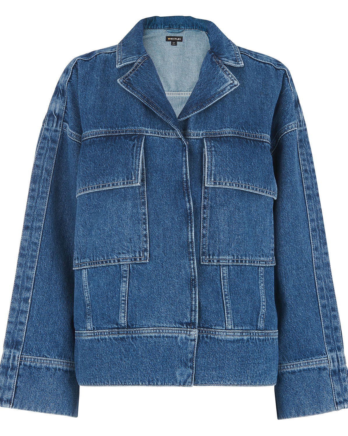 Denim Patchwork Denim Jacket, WHISTLES