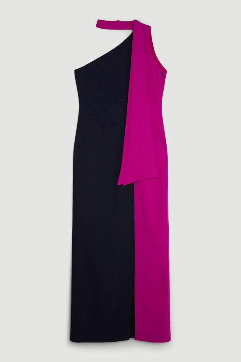 Petite Soft Tailored Color Block Dress | Karen Millen