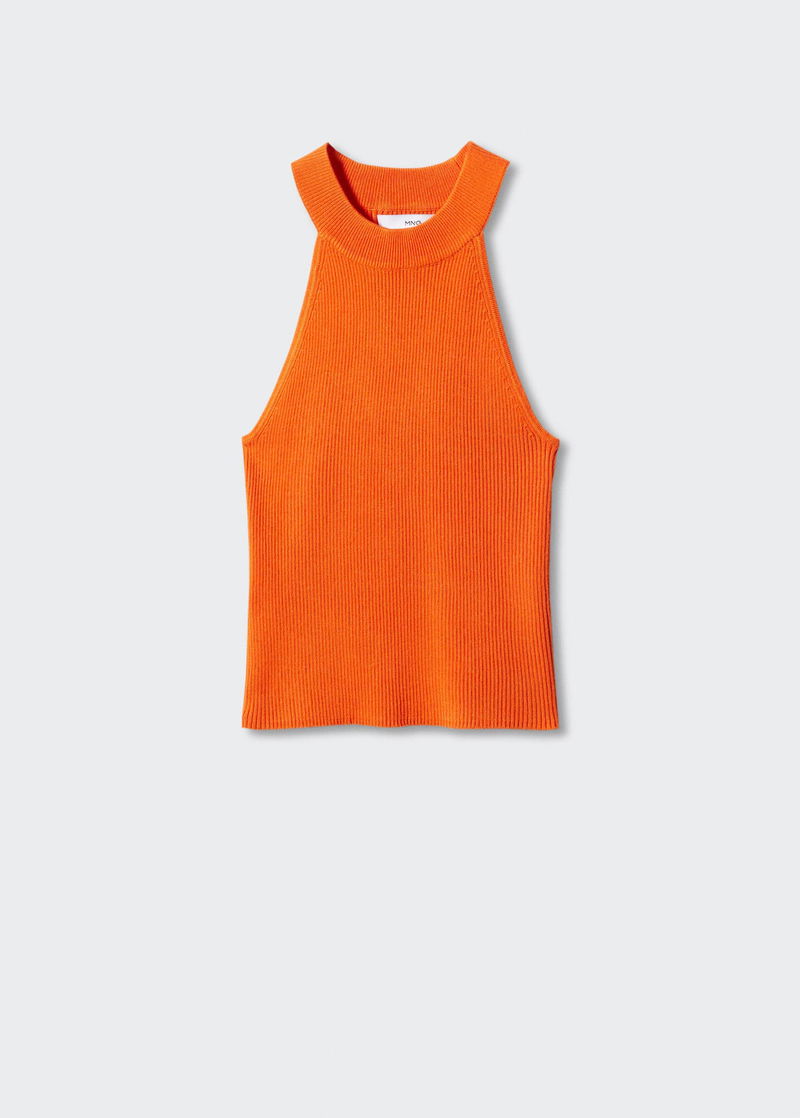 MANGO Halter Neck Knitted Top endource