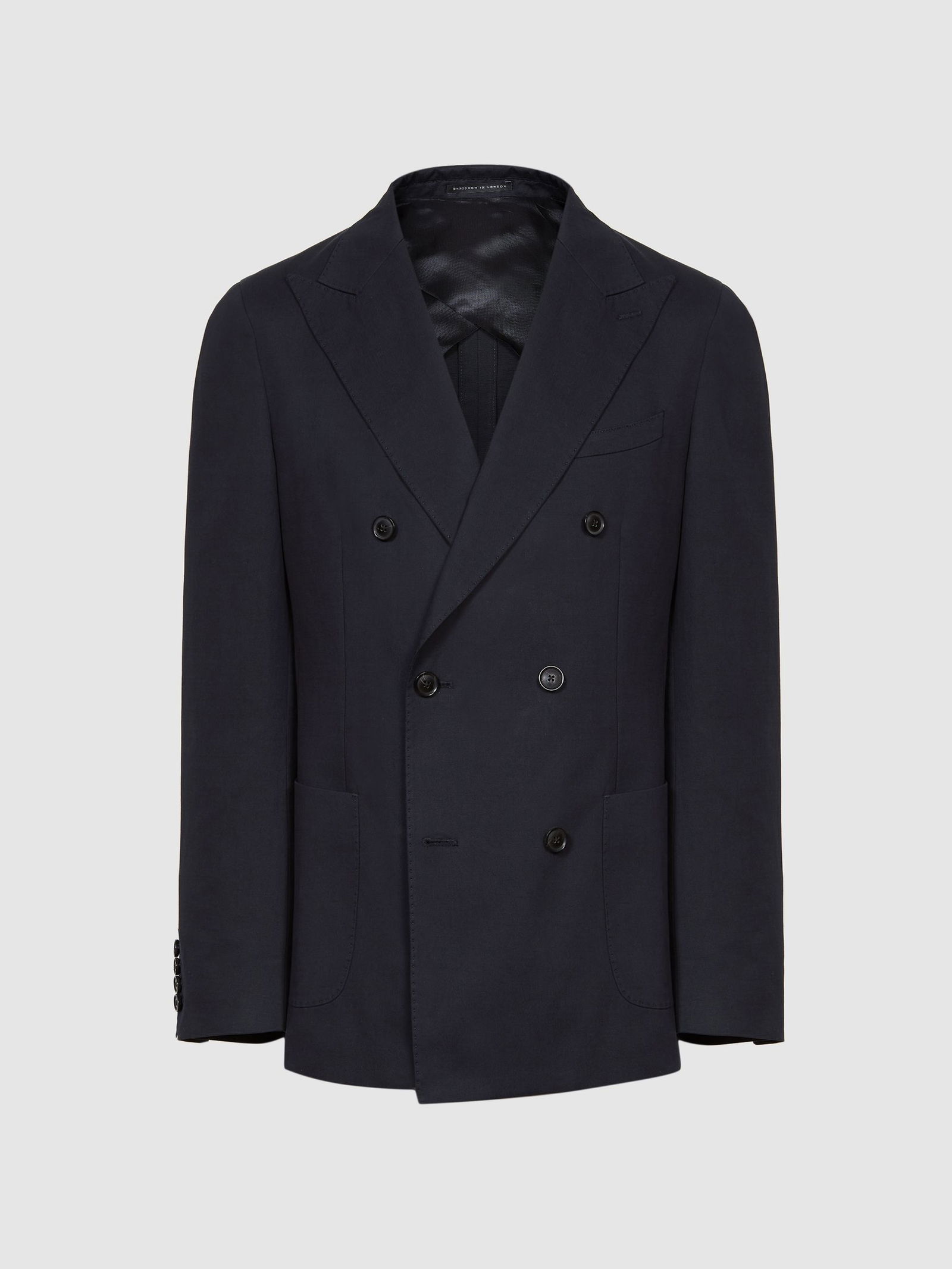 REISS Class Double Breasted Blazer in Navy Endource
