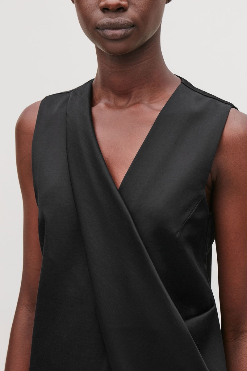 INA Asymmetric Drape Top