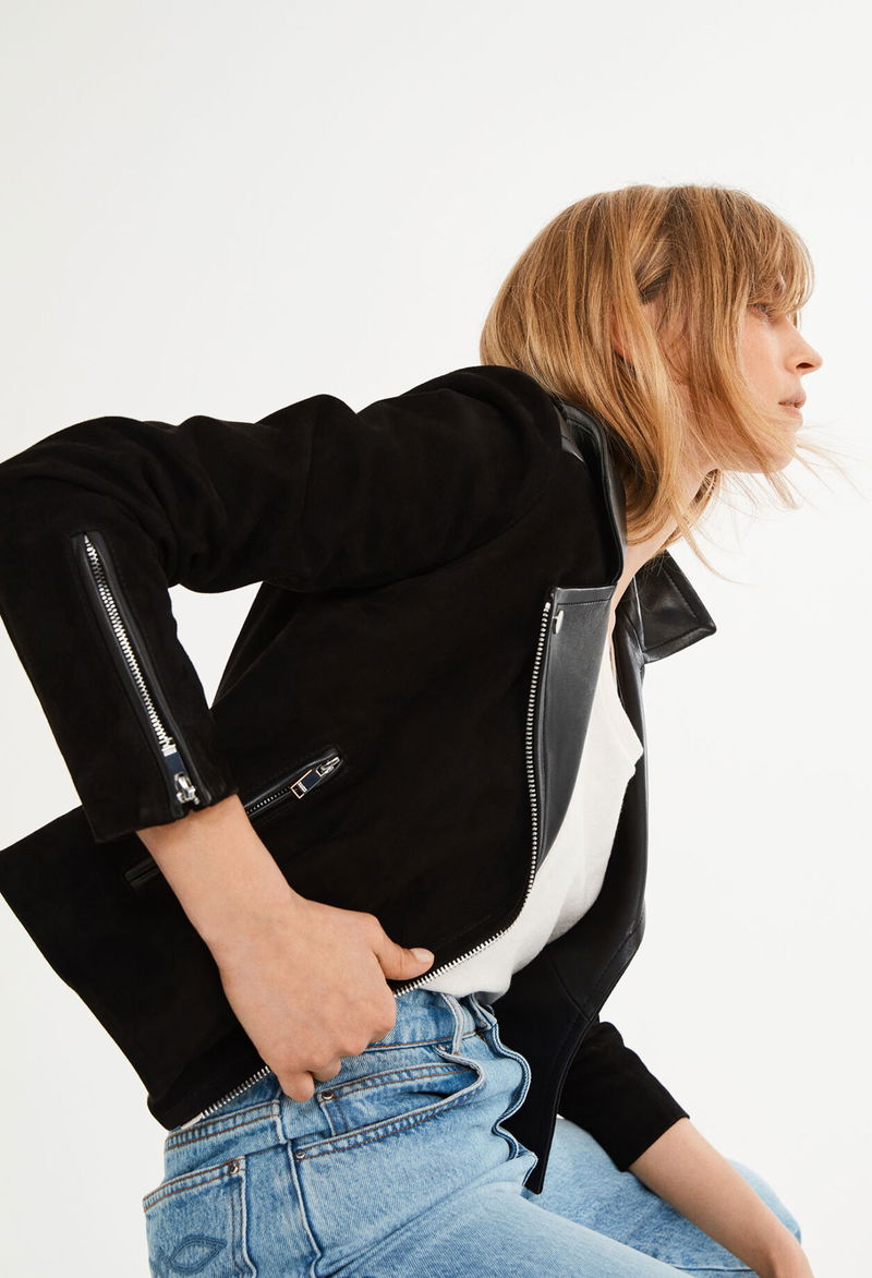 CLAUDIE PIERLOT Leather Jacket in BLACK | endource