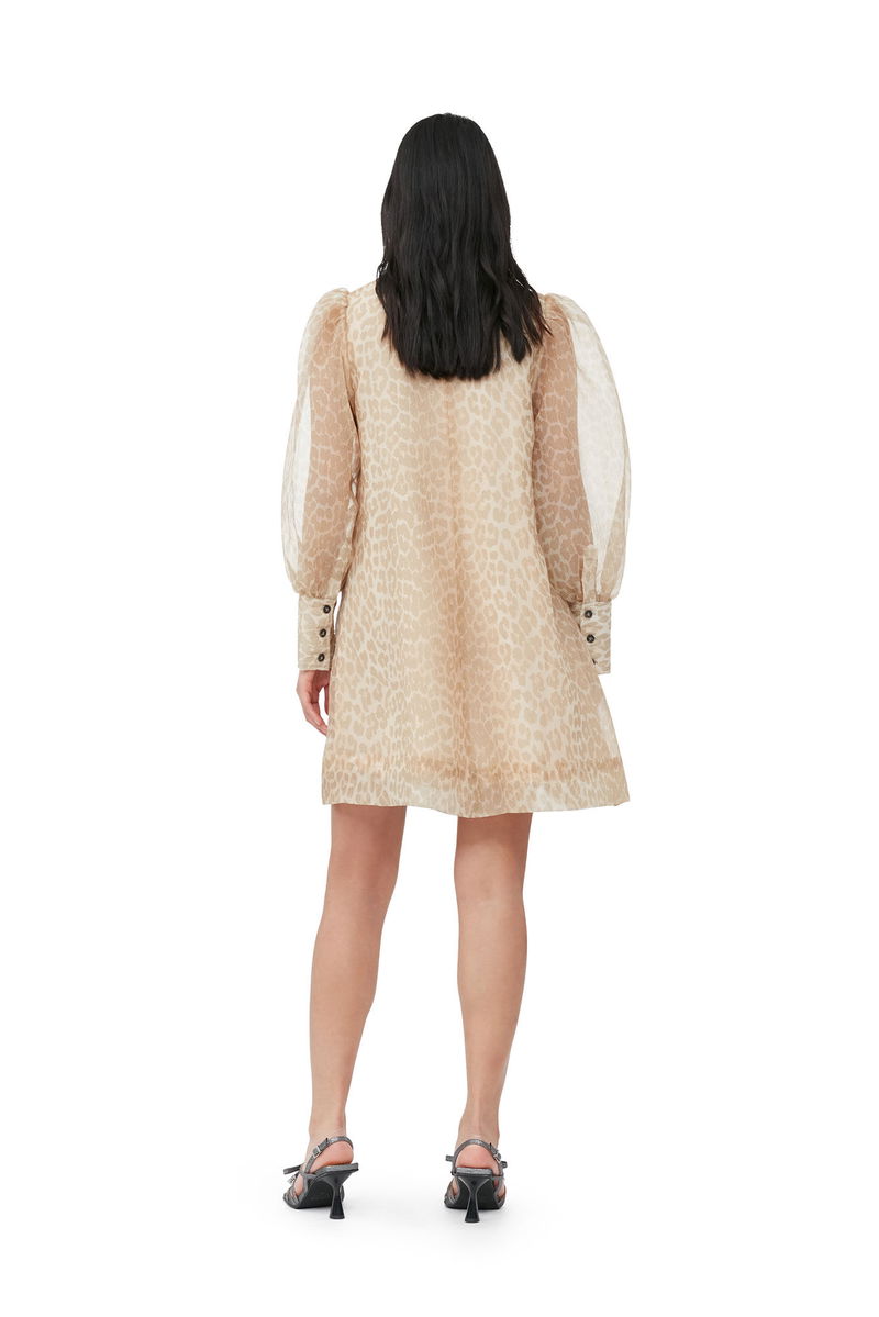 ganni fringed organza mini dress Fringed Organza Mini Dress