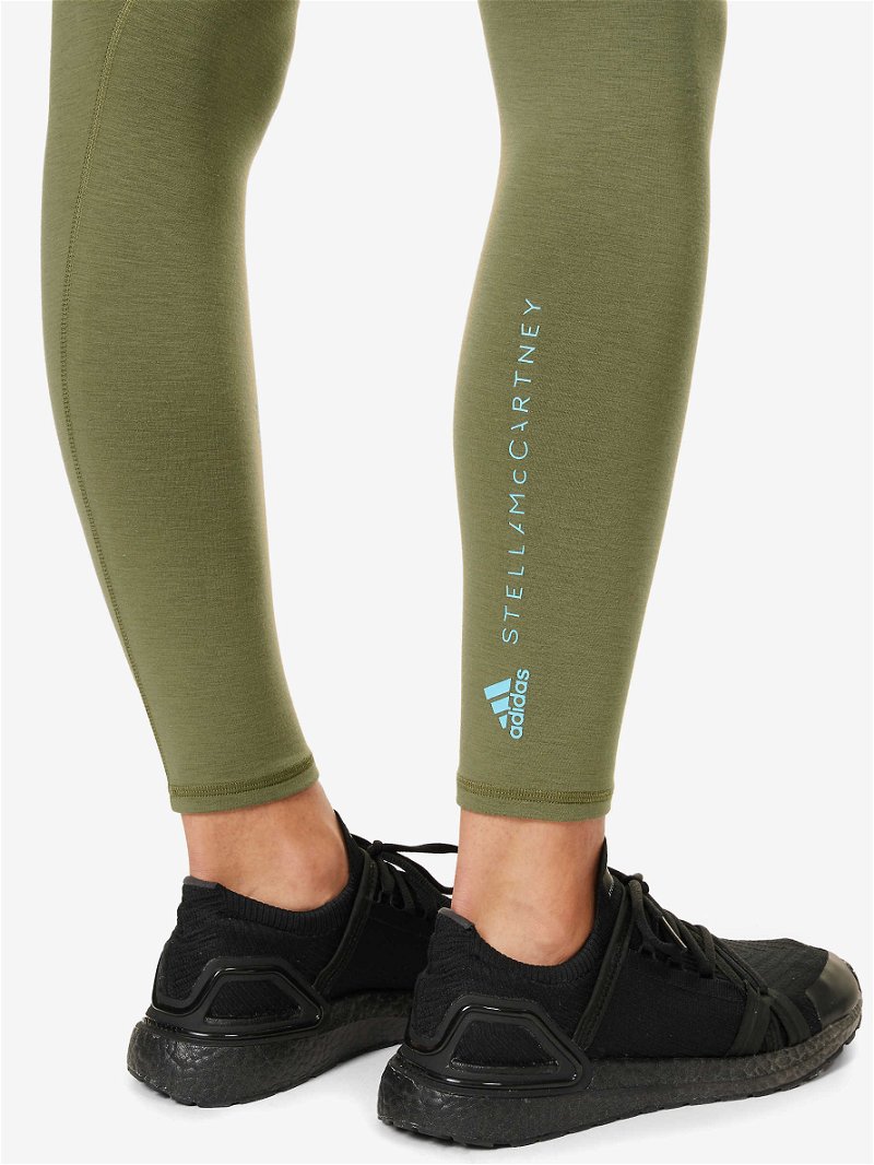 adidas By Stella McCartney Truestrength High-rise Stretch-woven Blend  legging in Green