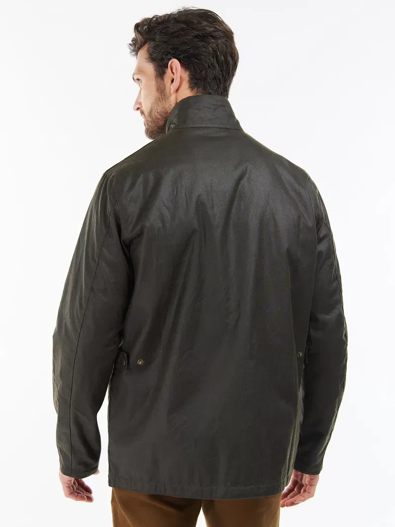 BARBOUR Evelar Waxed Jacket in Olive Endource