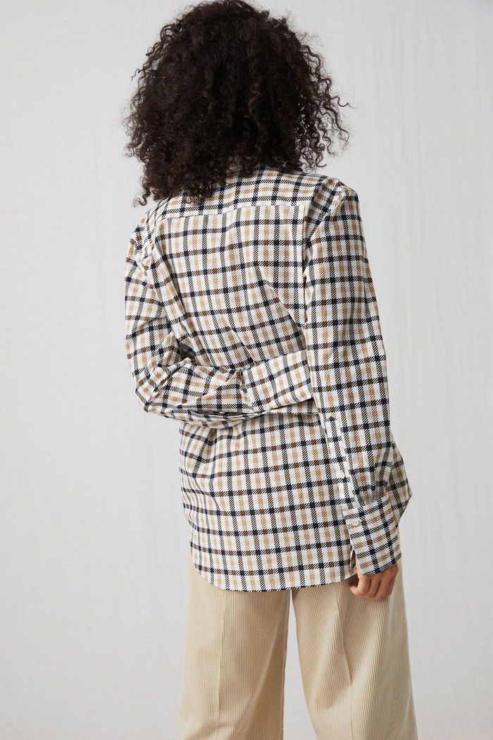 ARKET Cotton Silk Check Shirt | endource
