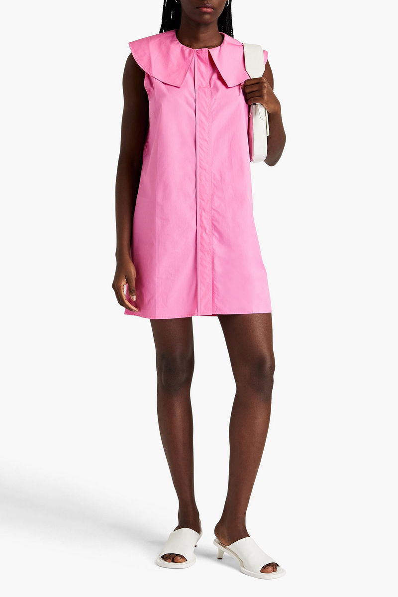 loulou studio shirt dress LOULOU STUDIO + NET SUSTAIN Moala Organic Cotton-Poplin Maxi Shirt Dress