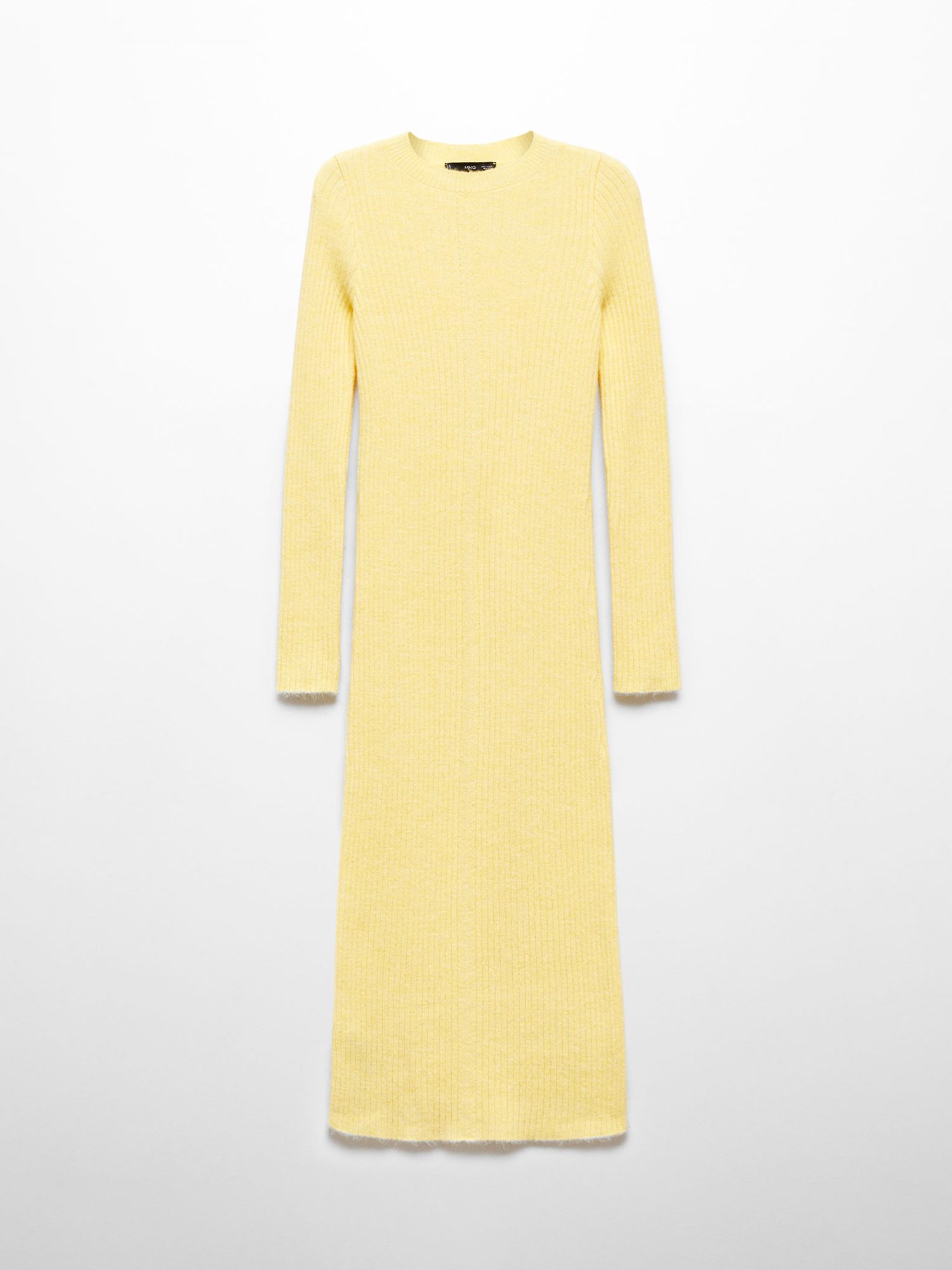 MANGO Grogui Ribbed Wool Blend Jumper Dress | endource