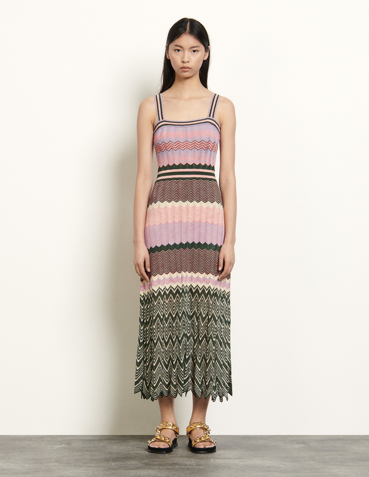 SANDRO Knit Dress With Stripes | endource