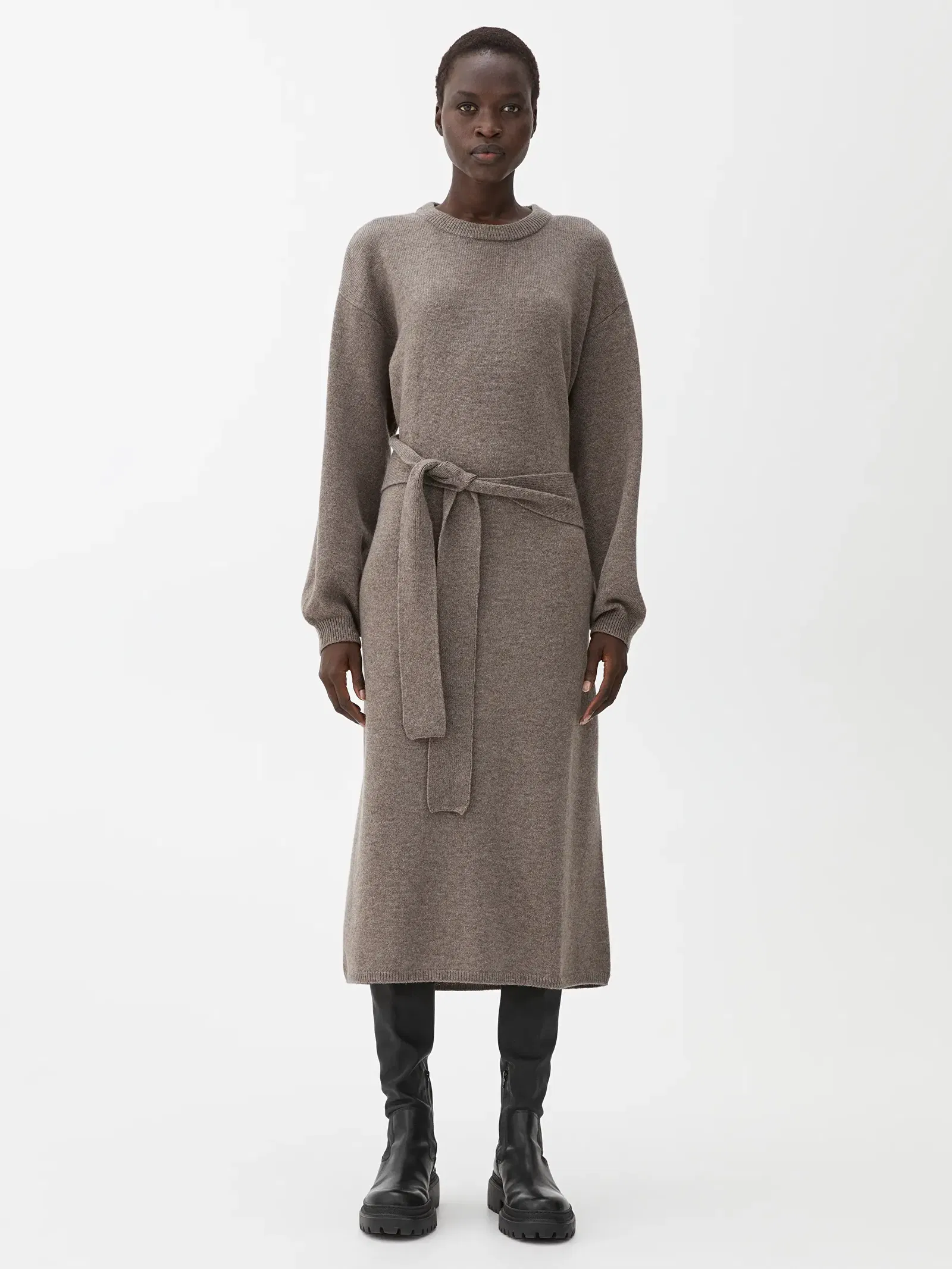 ARKET Knot-Detail Knitted Wool Dress | endource