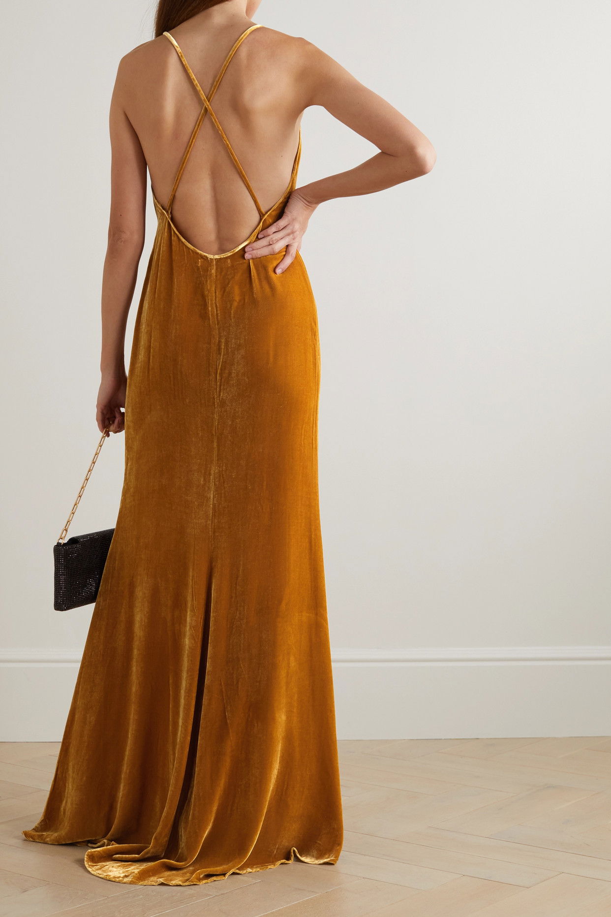 70% off REFORMATION Rimini Velvet Maxi Dress