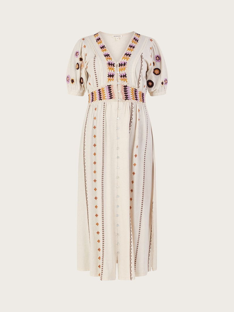 monsoon crochet dress Crochet Tunic Dress Ivory