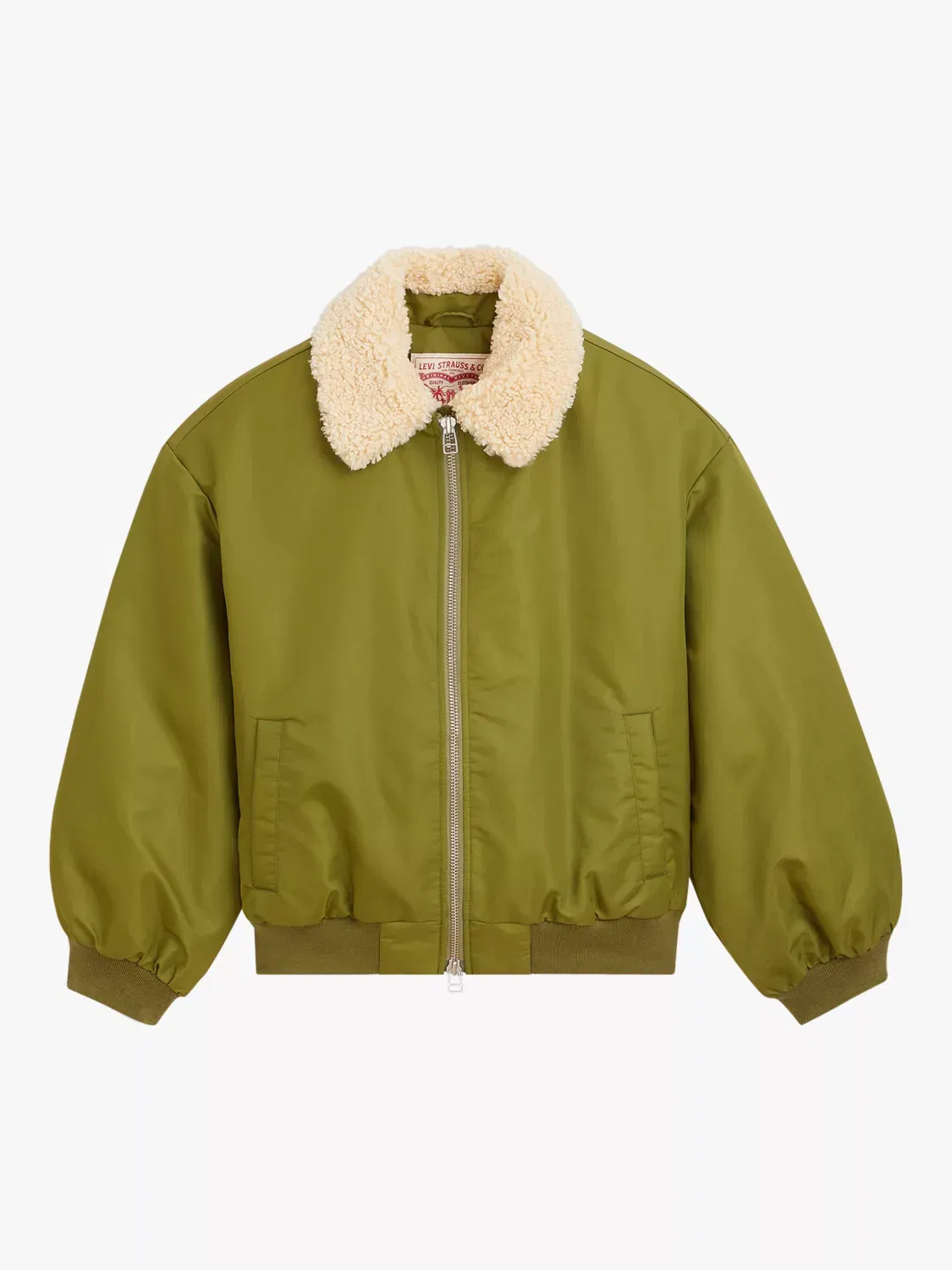 LEVI'S Lyon Mens Retro Mod Nylon Bomber Jacket in Olive