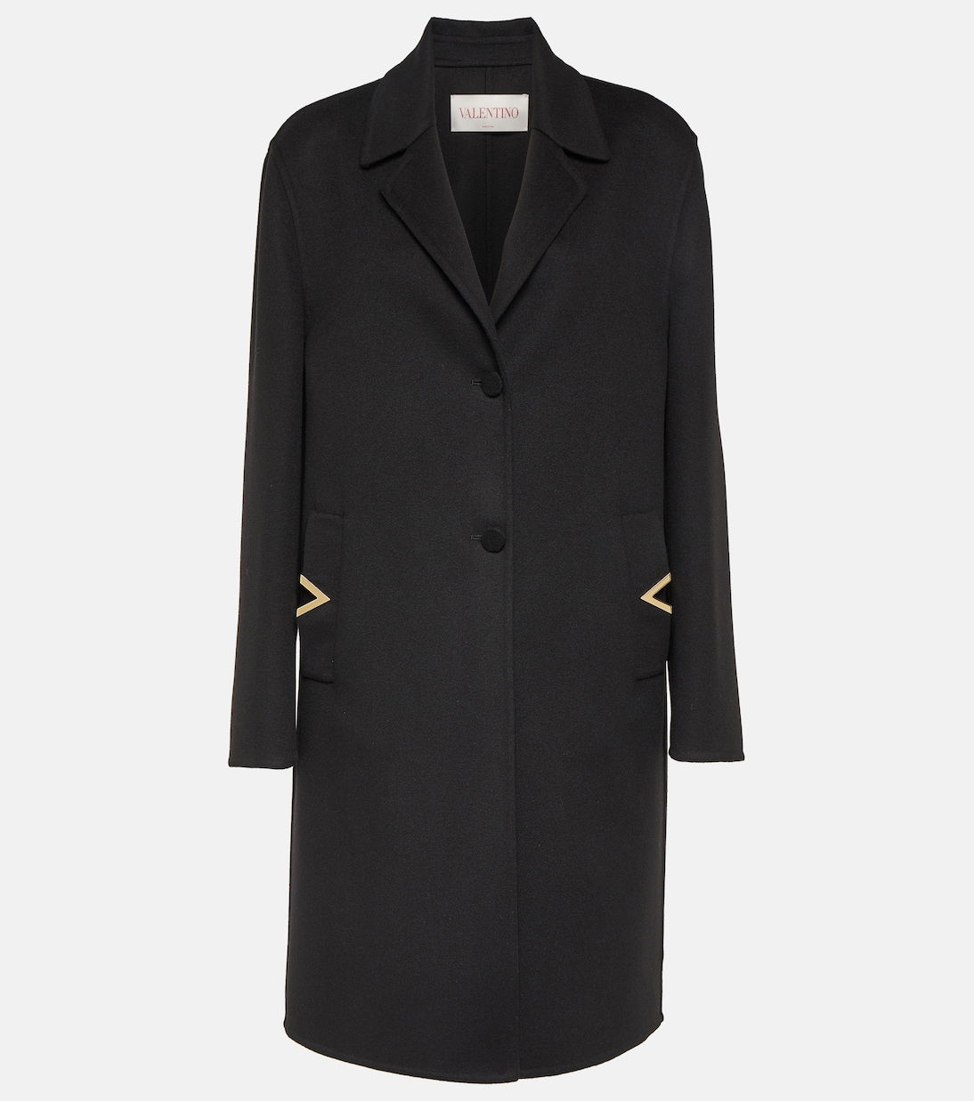 Men'S Dress Coat Valenti Designer Wool & Cashmere Men'S Car Coat Style Black