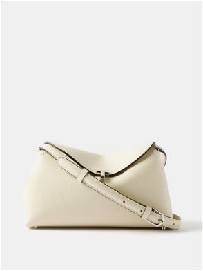 TOTEME T-Lock textured-leather clutch