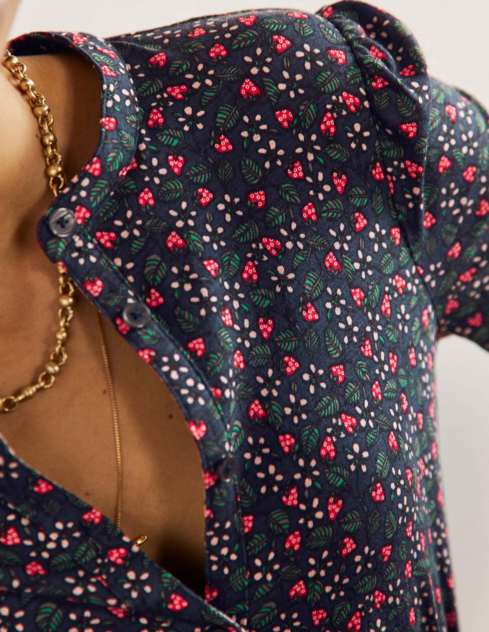 boden smocked jersey shirt dress Smocked Jersey Dress - French Navy, Painted Dot