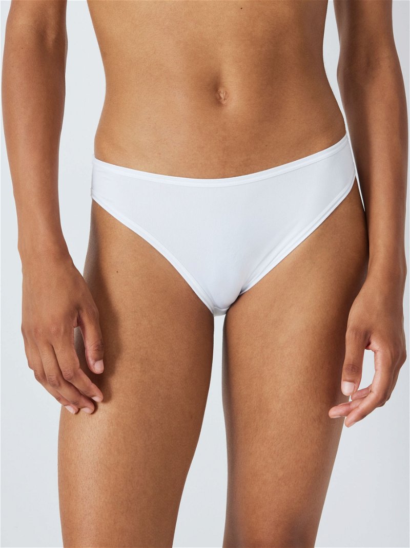 JOHN LEWIS Microfibre Bikini Knickers in White