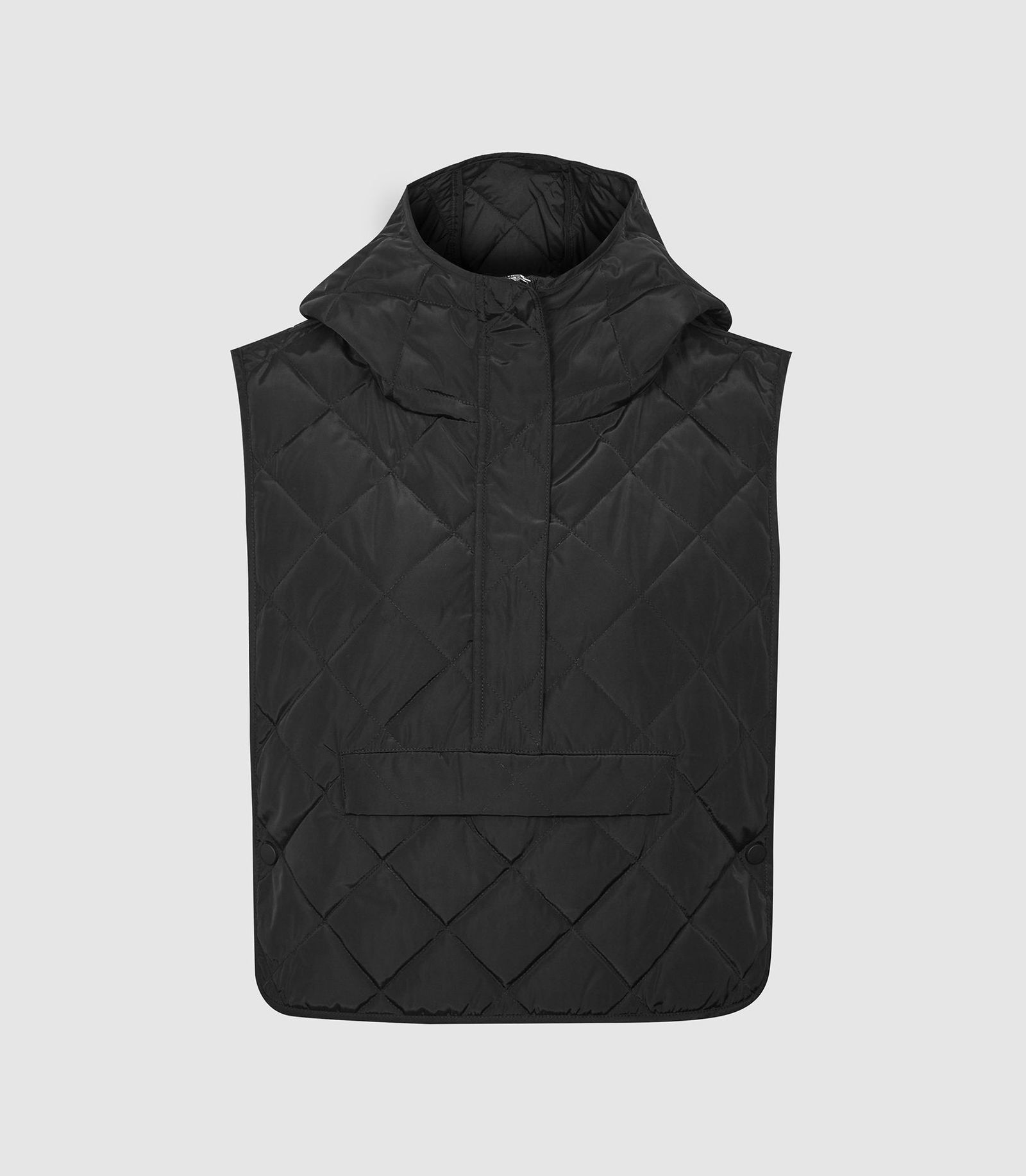 REISS Quin Hooded Quilted Gilet endource