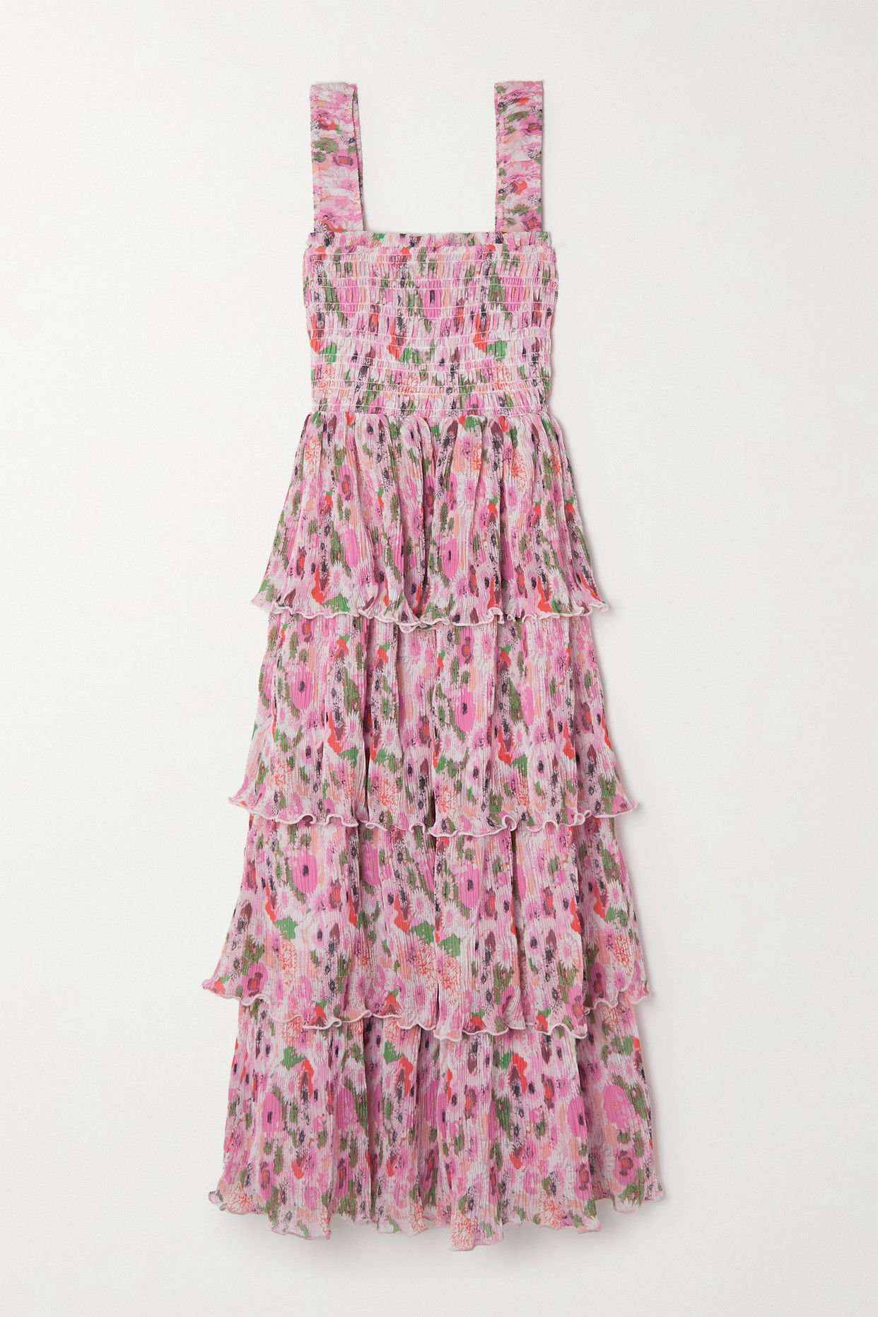 ganni pink georgette dress Ganni Sea Pink Floral Marceau Georgette Mini Dress Womens Size 34