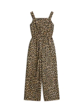 Leopard-print jumpsuit with wide legs, ALBARAY