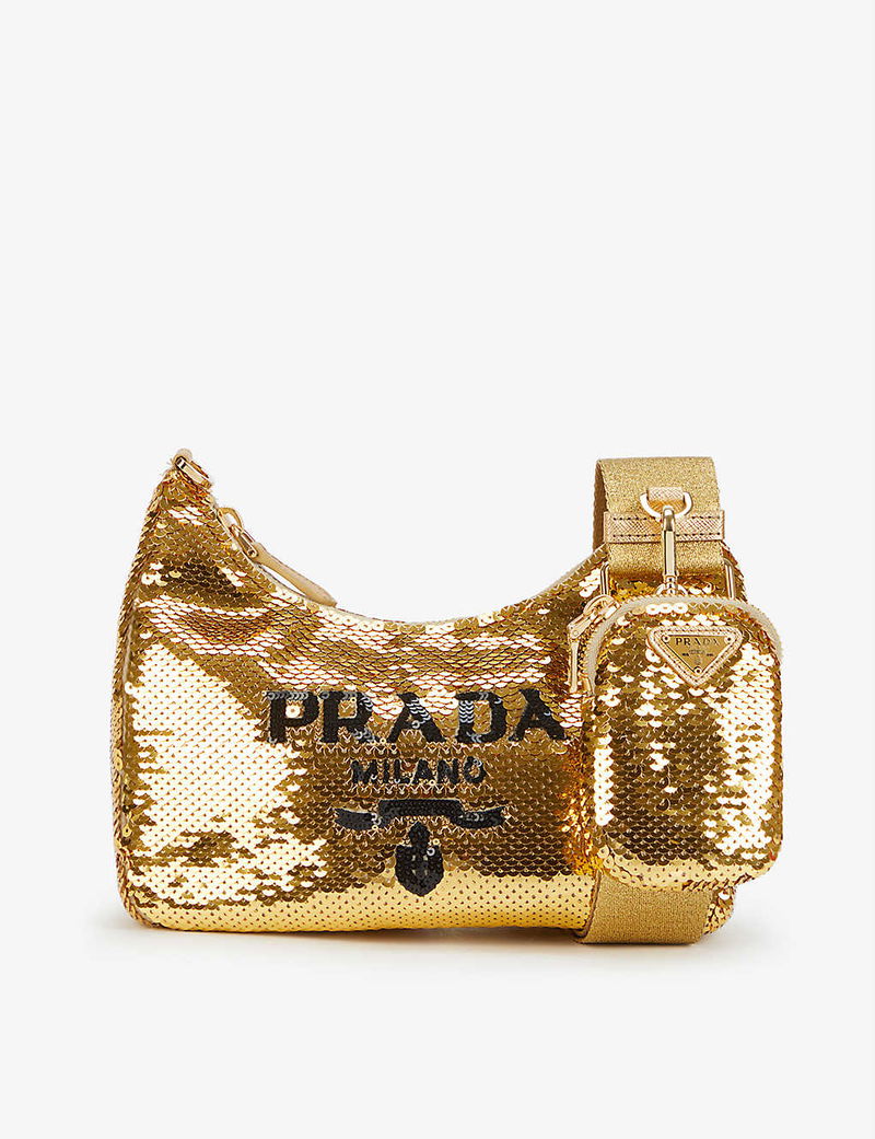 Prada Re-Edition 2000 Sequined Re-Nylon Mini Bag