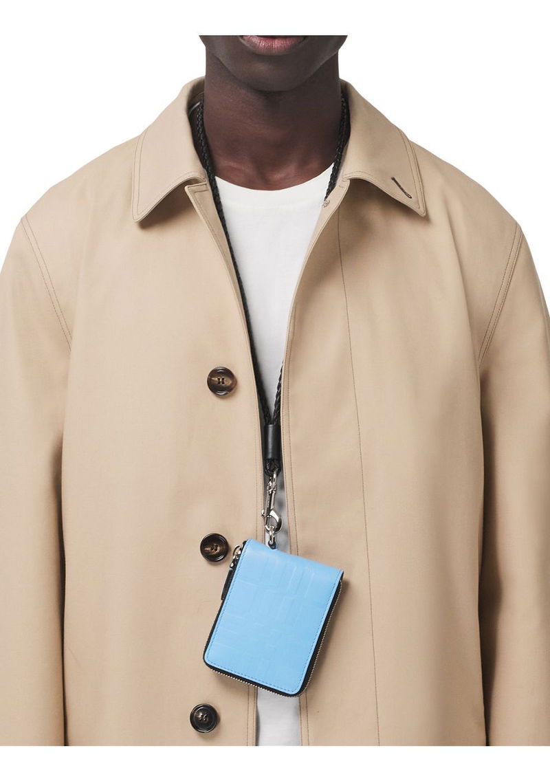 burberry trench leather zip around wallet