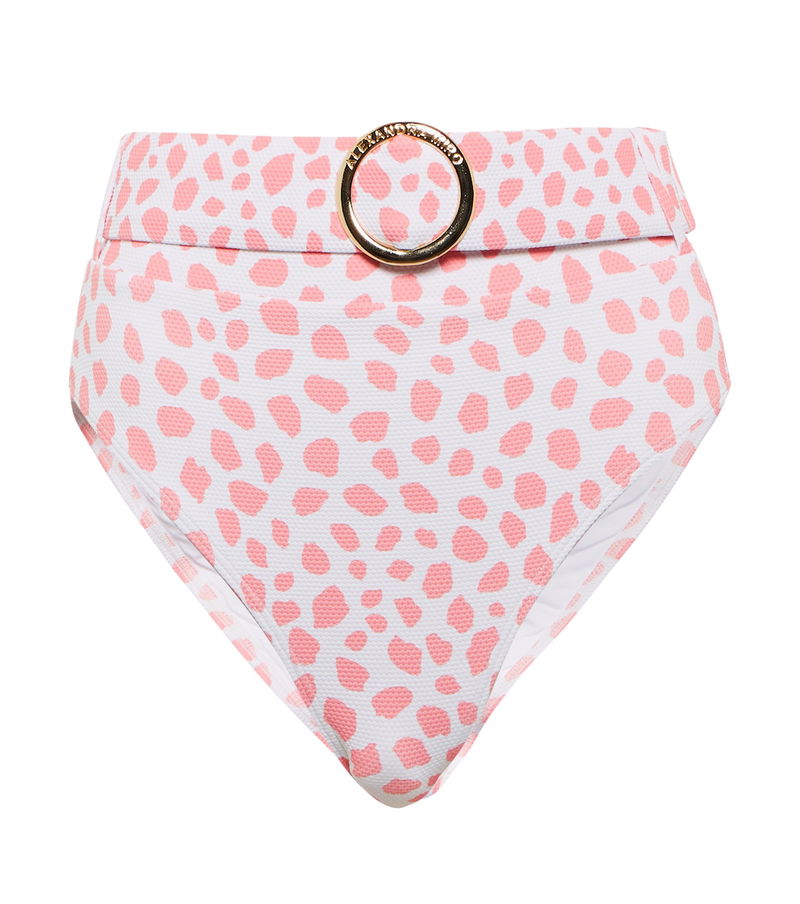 Floral high-rise bikini bottoms in pink - Alexandra Miro