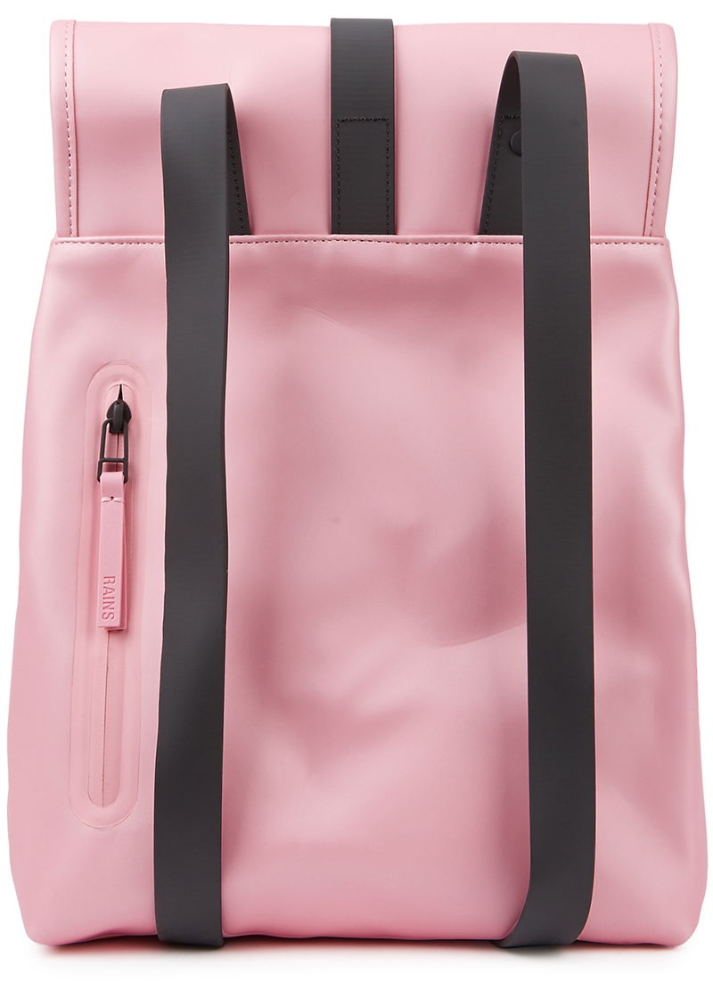 Women’s Rains Pink Rubber Backpack RAINS Bucket Rubberised Backpack | endource main image 3