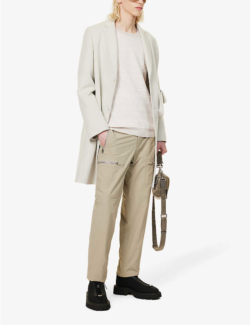 pressed-crease straight trousers, FENDI