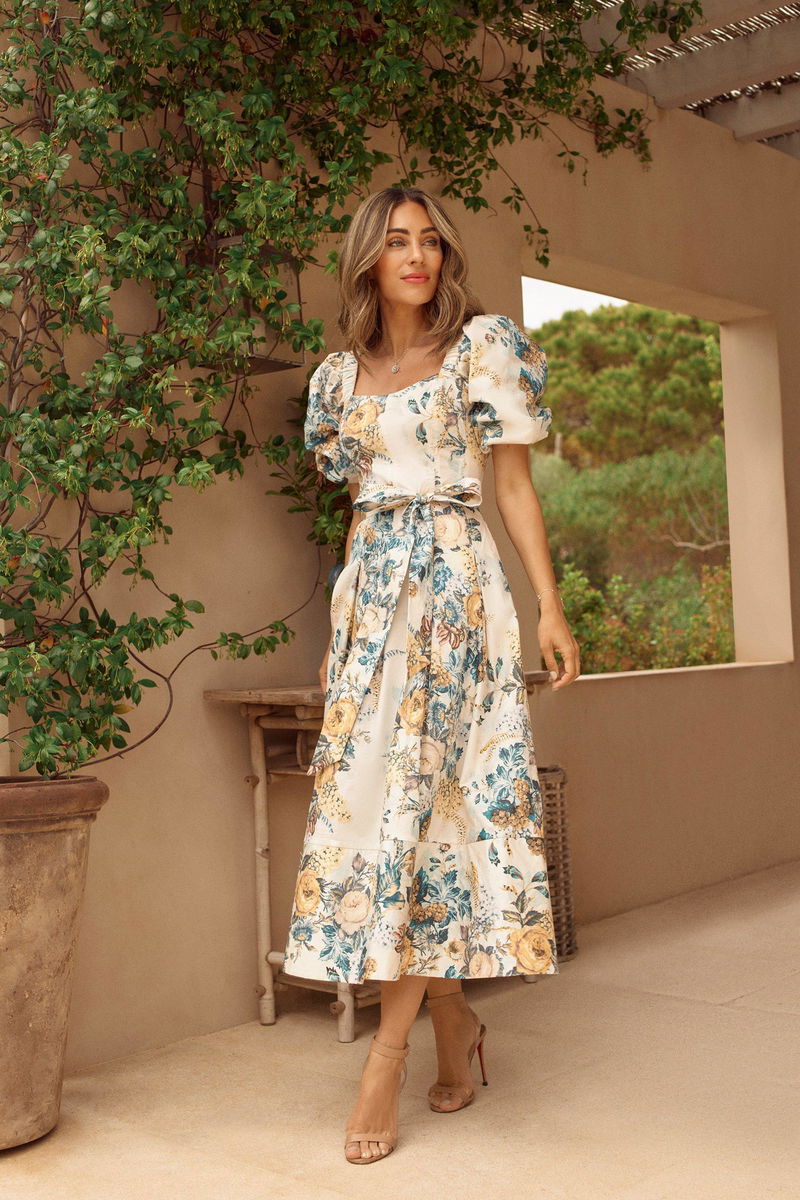 long dress midi Petal and Pup Women's Cammie Long Sleeve Midi Dress