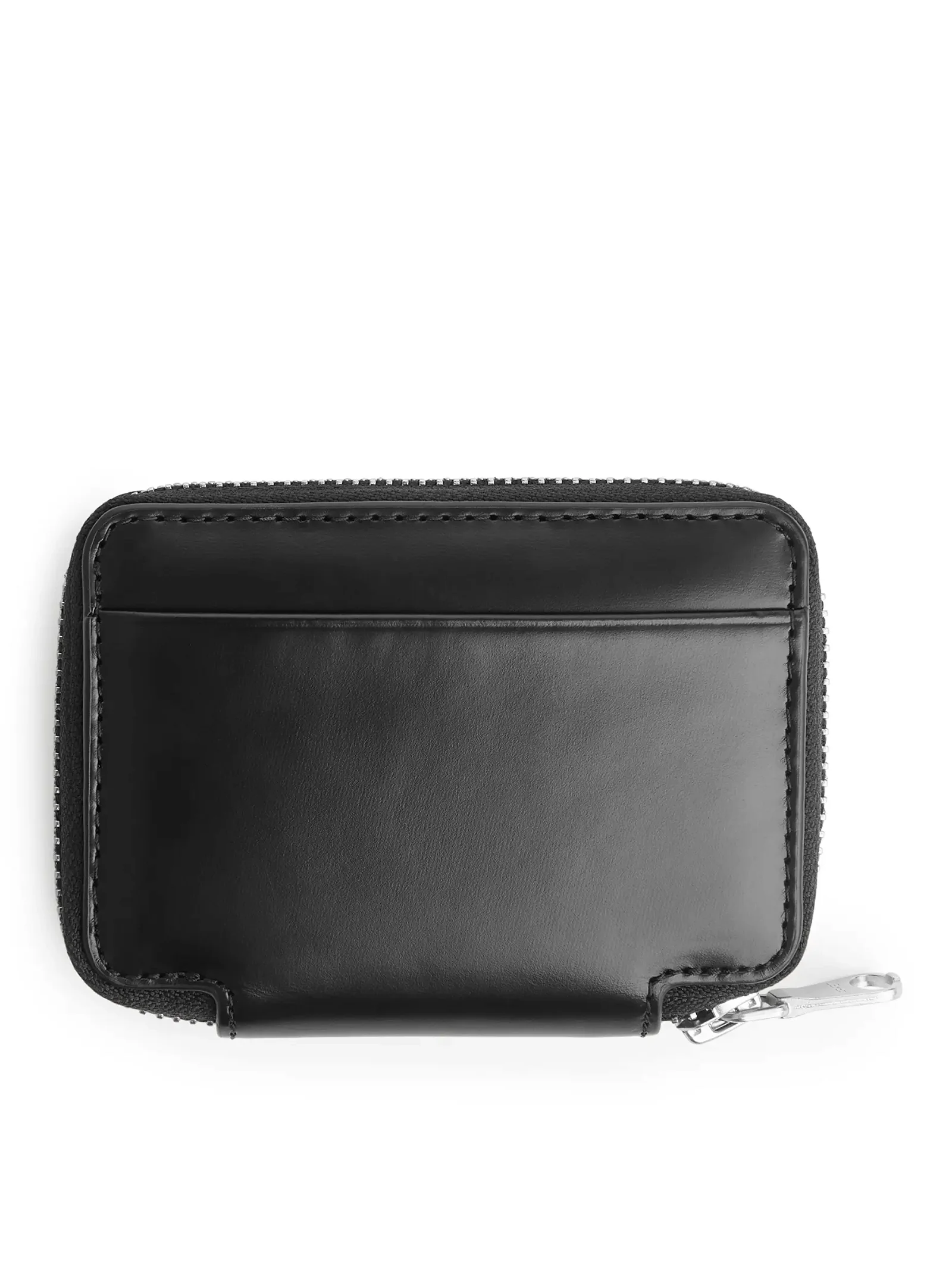 ARKET Leather Zip Wallet in Black | Endource