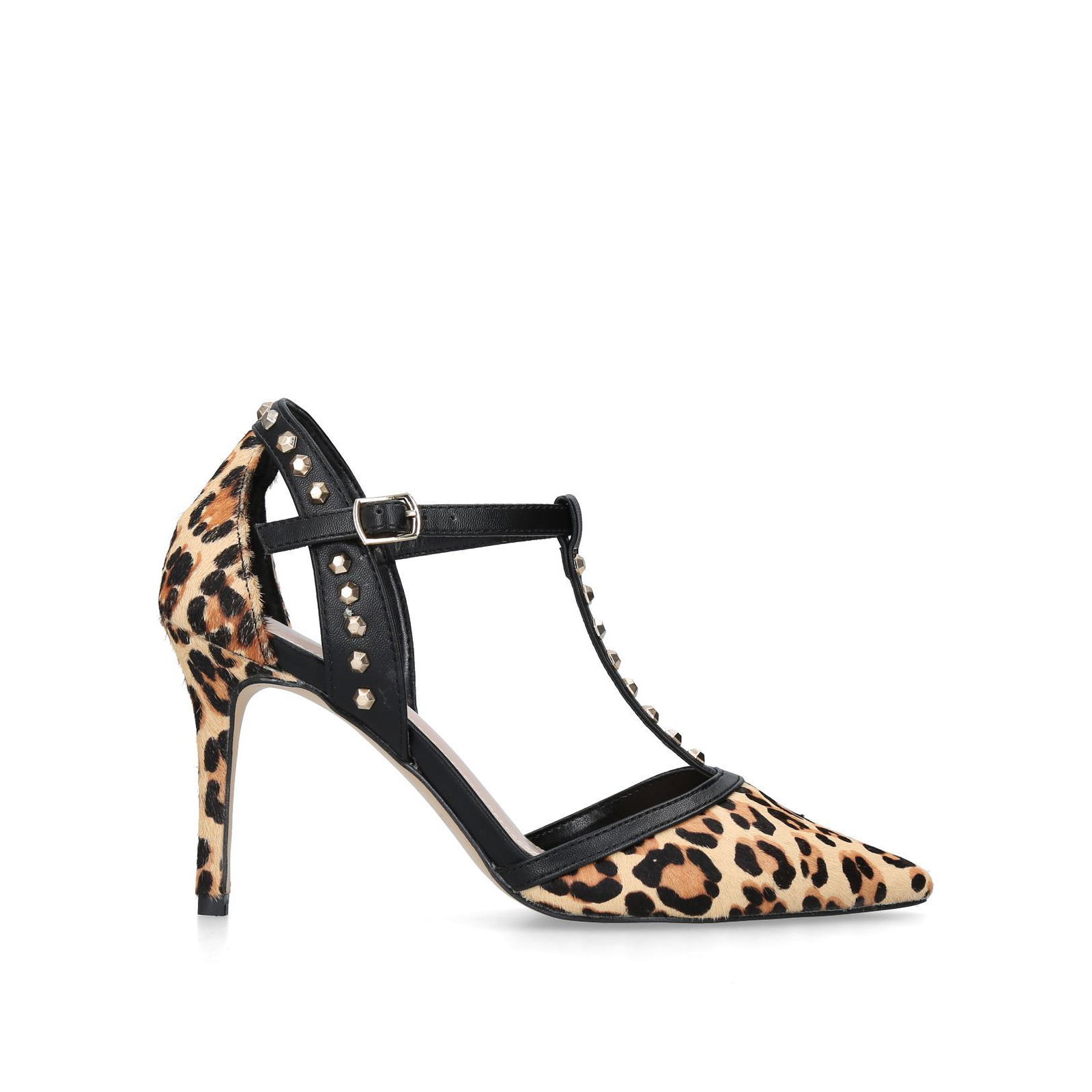 CARVELA Kankan Leopard Print Studded Court Shoes endource