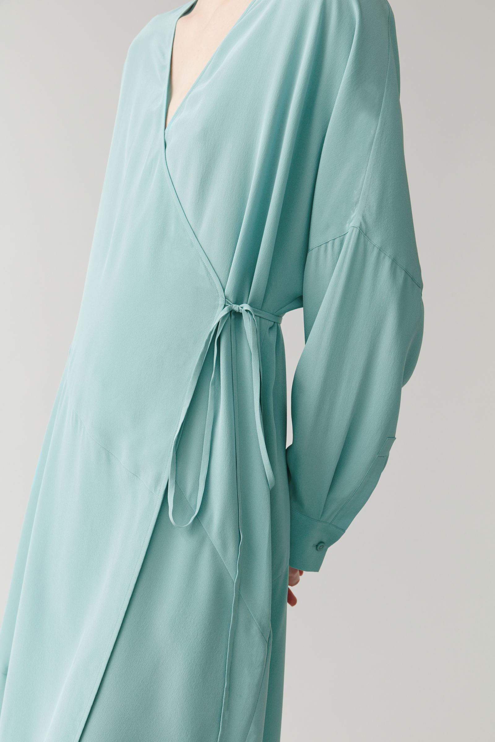 cos mulberry silk dress COS Mulberry Silk Wrap Dress