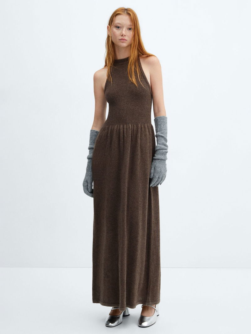 MANGO Sasha Cashmere Blend Maxi Dress | endource