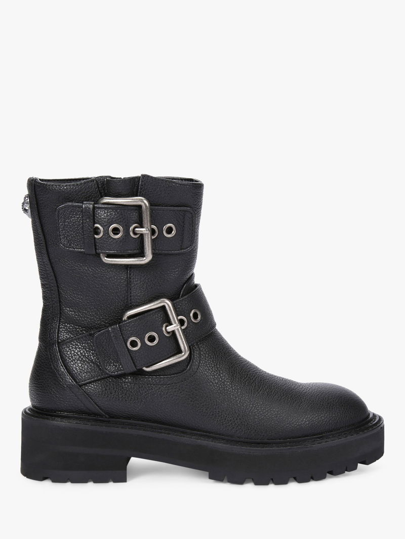 KURT GEIGER LONDON Hackney Leather Biker Boots | Endource