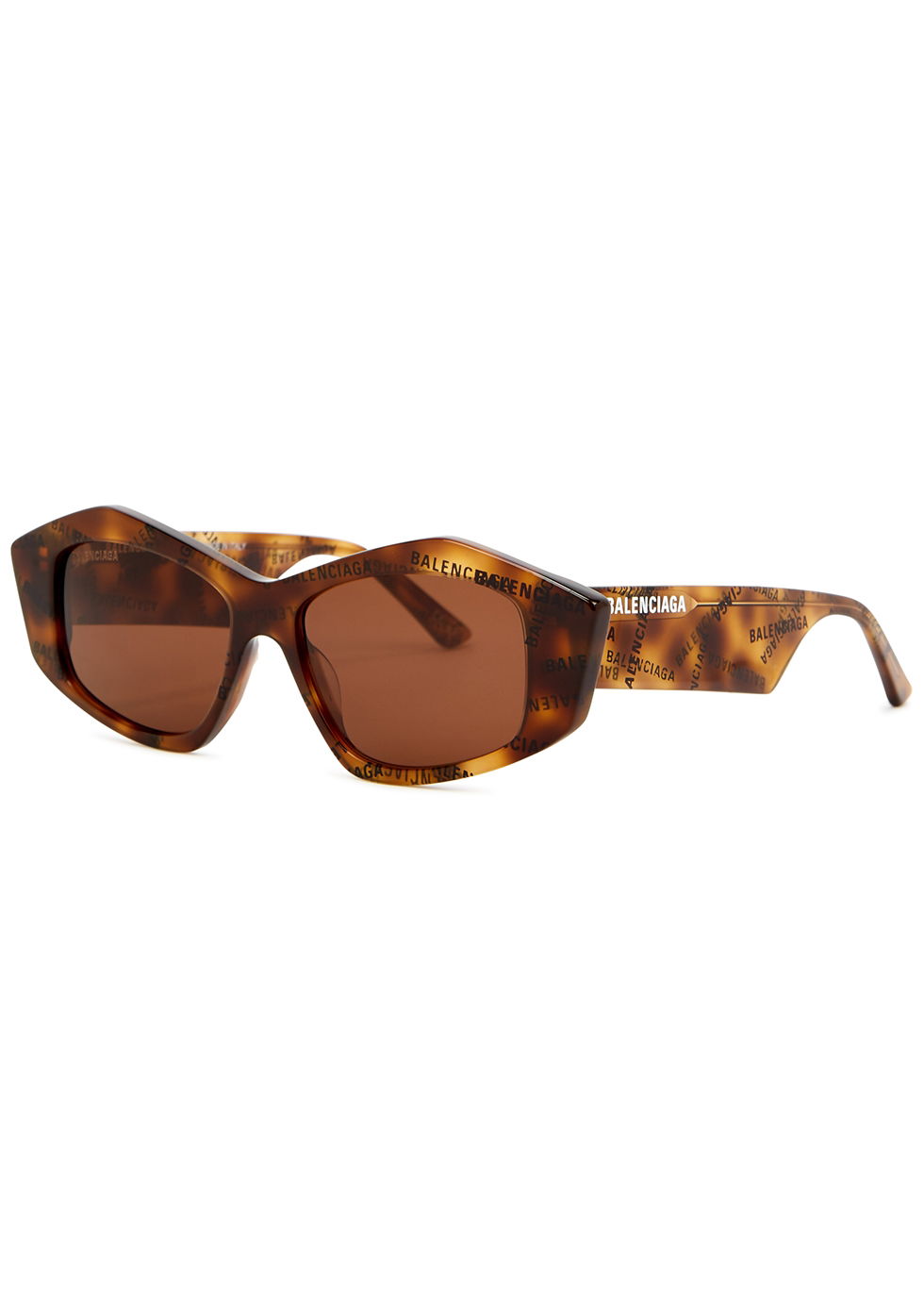 BALENCIAGA Tortoiseshell Logo-Print Cat-Eye Sunglasses  display picture 2