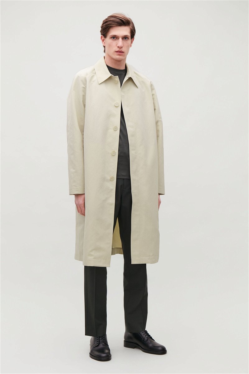 COS Trench Coat With Removable Lining in Calico / khaki green | Endource