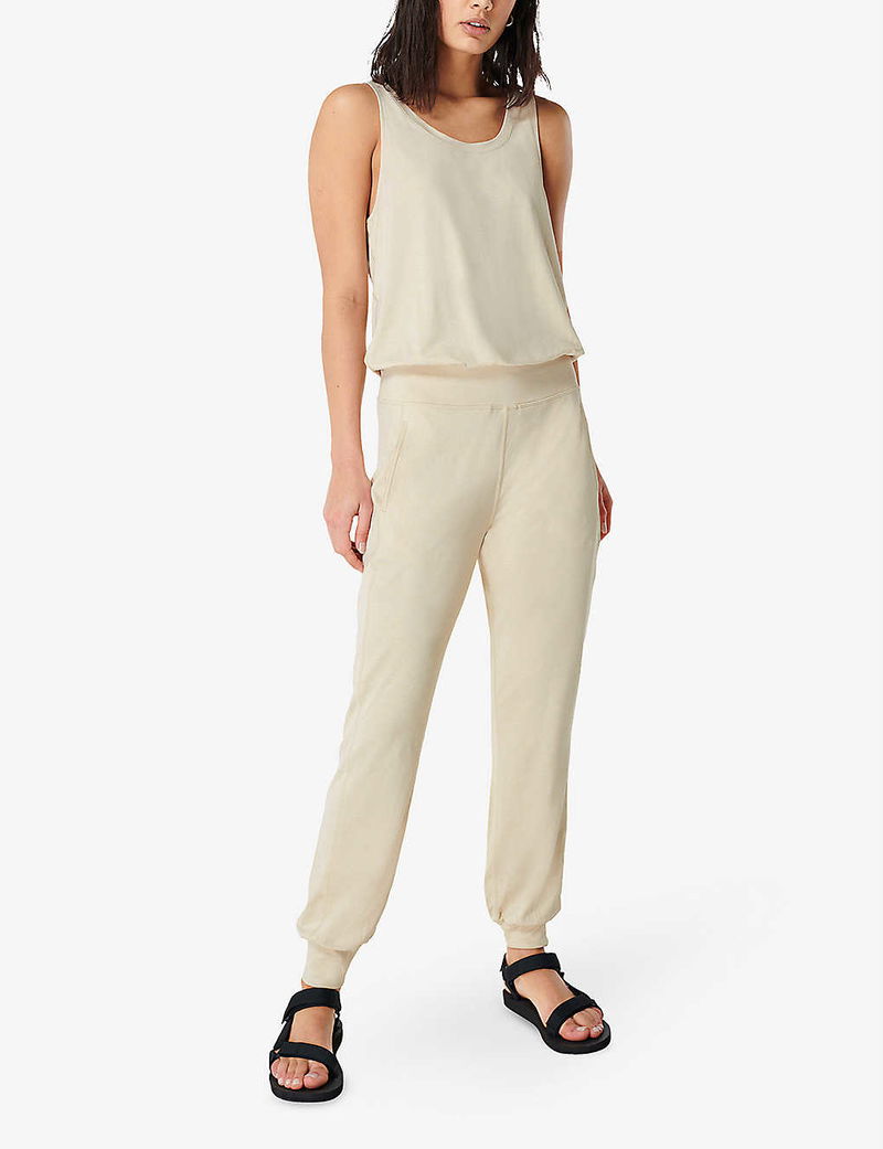 ERES Aretha cropped gathered stretch-jersey jumpsuit