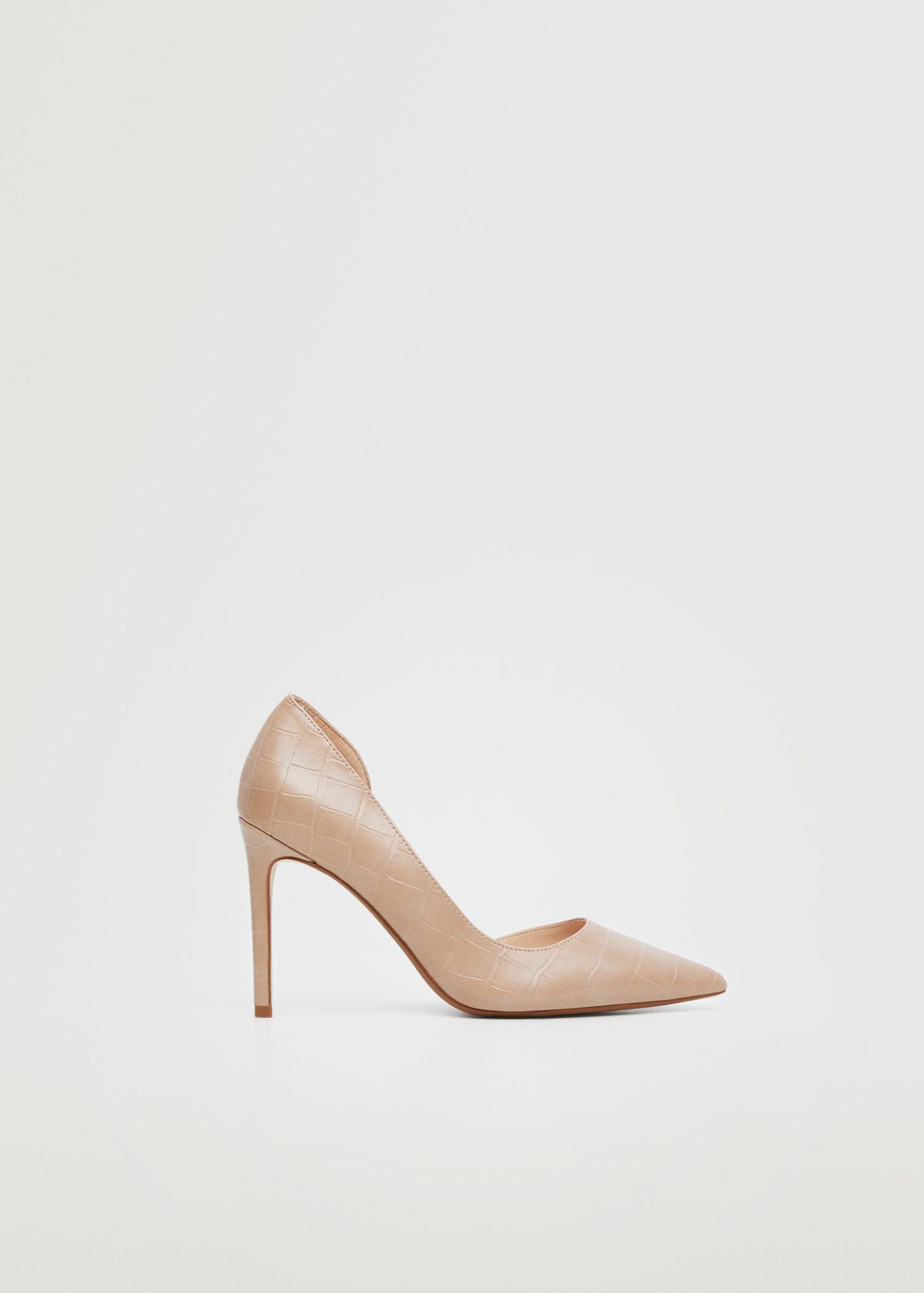 MANGO Asymmetric Stiletto Shoes in Beige | Endource