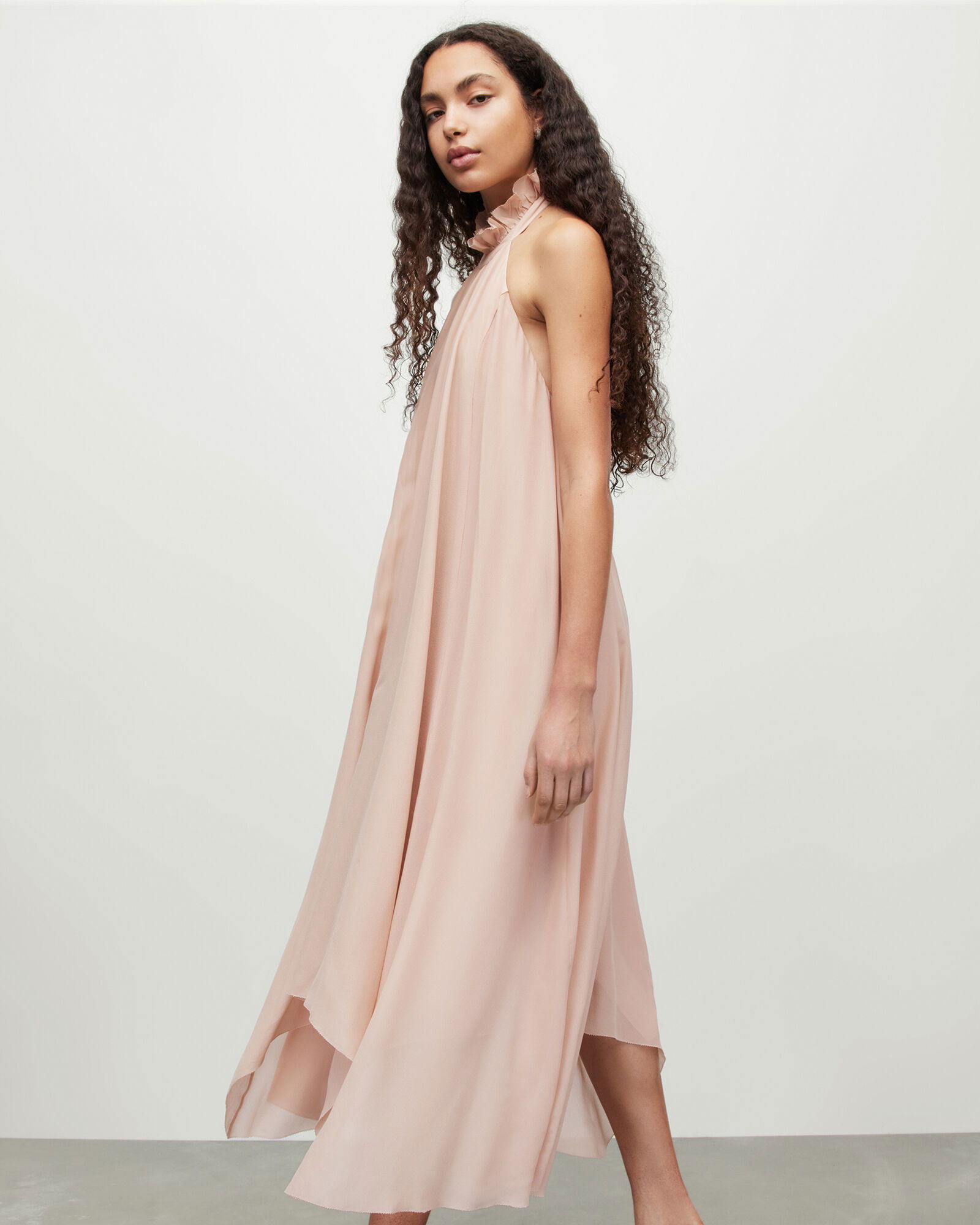 chinese dress ladies Love Lolina - Kjoler - Alaya Maxi Dress - White Desert