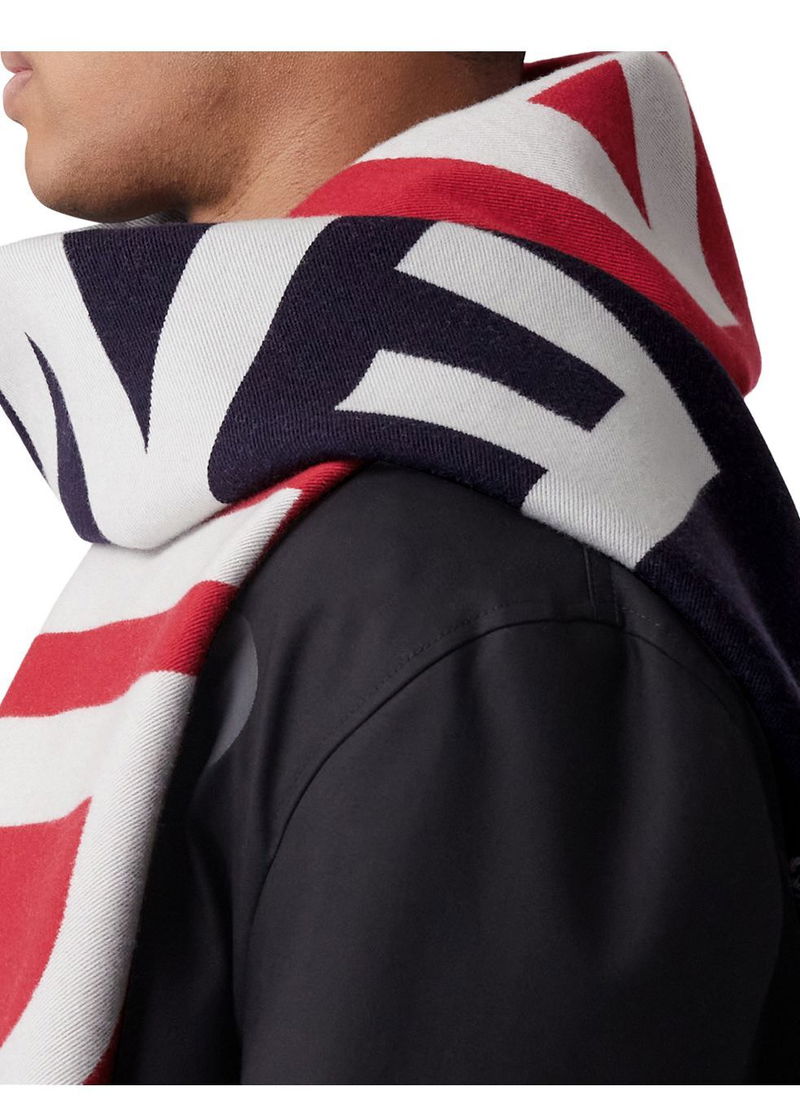 BURBERRY Montage Wool Silk Jacquard Scarf endource