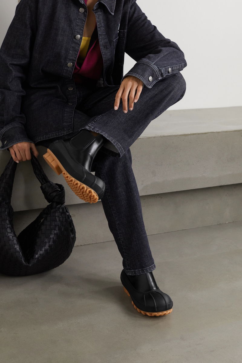 STELLA MCCARTNEY Duck Rubber-Trimmed Vegetarian Leather Chelsea