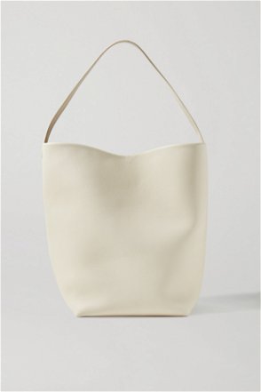 The Row N/s Park Medium Textured-leather Tote in Black