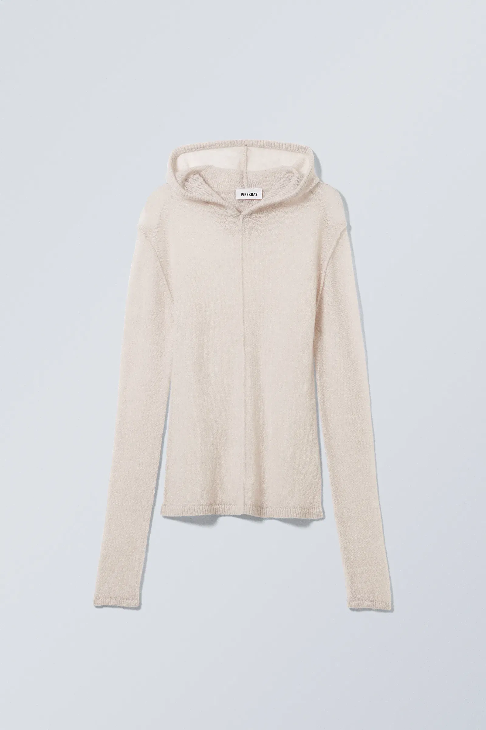 Semi Sheer Knit Hoodie main image 0